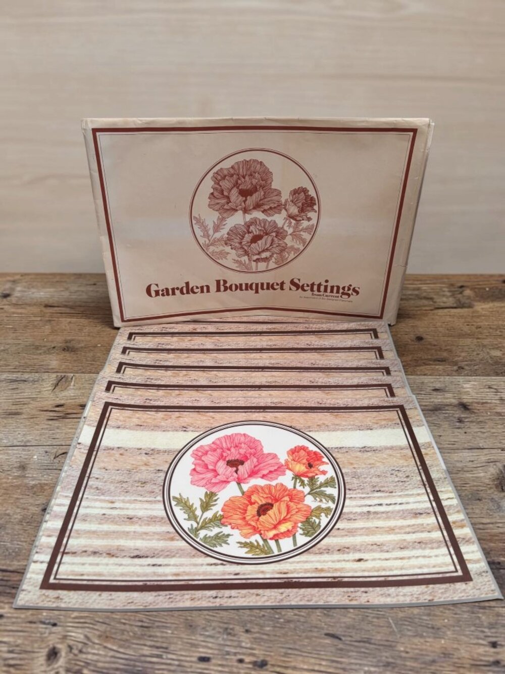 Garden Bouquet Settings Double-Sided Floral Placemats Set Of 6 By Current